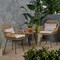 GDFStudio Rodney Outdoor Woven Faux Rattan Chairs with Cushions (Set of 2)